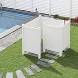 Barrette Outdoor Living 5 ft. x 3.5 ft. White Vinyl Outdoor Changing Room Side Wall