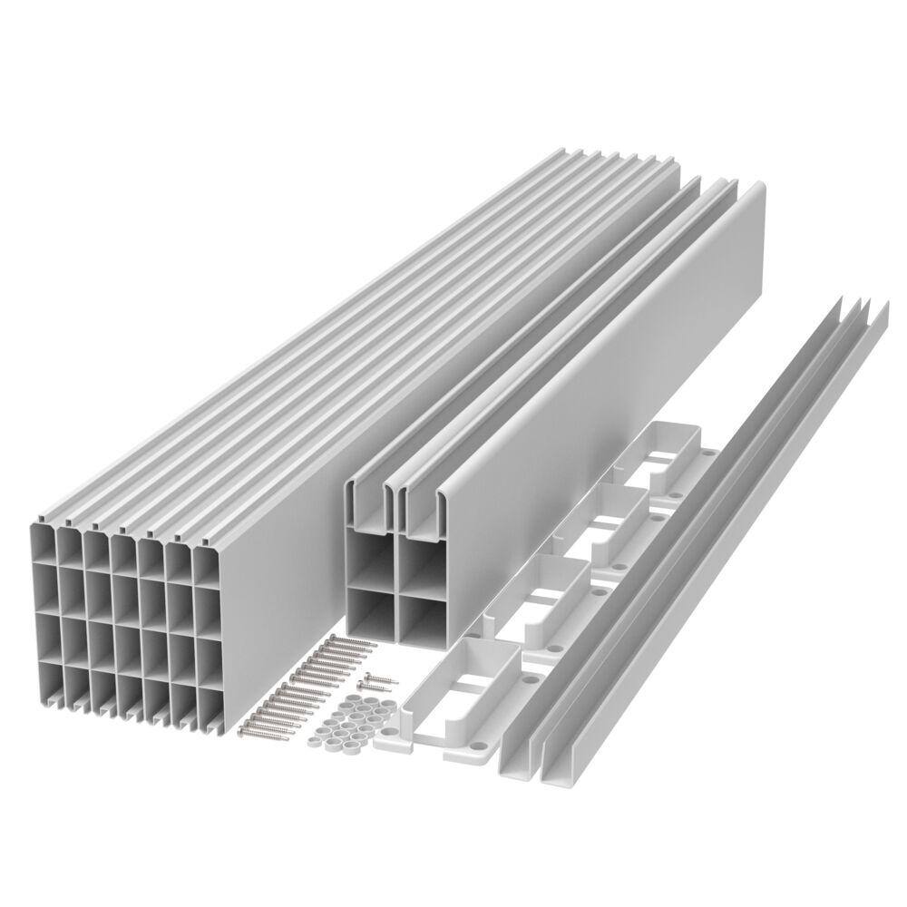 Barrette Outdoor Living 5 ft. x 3.5 ft. White Vinyl Outdoor Changing Room Side Wall