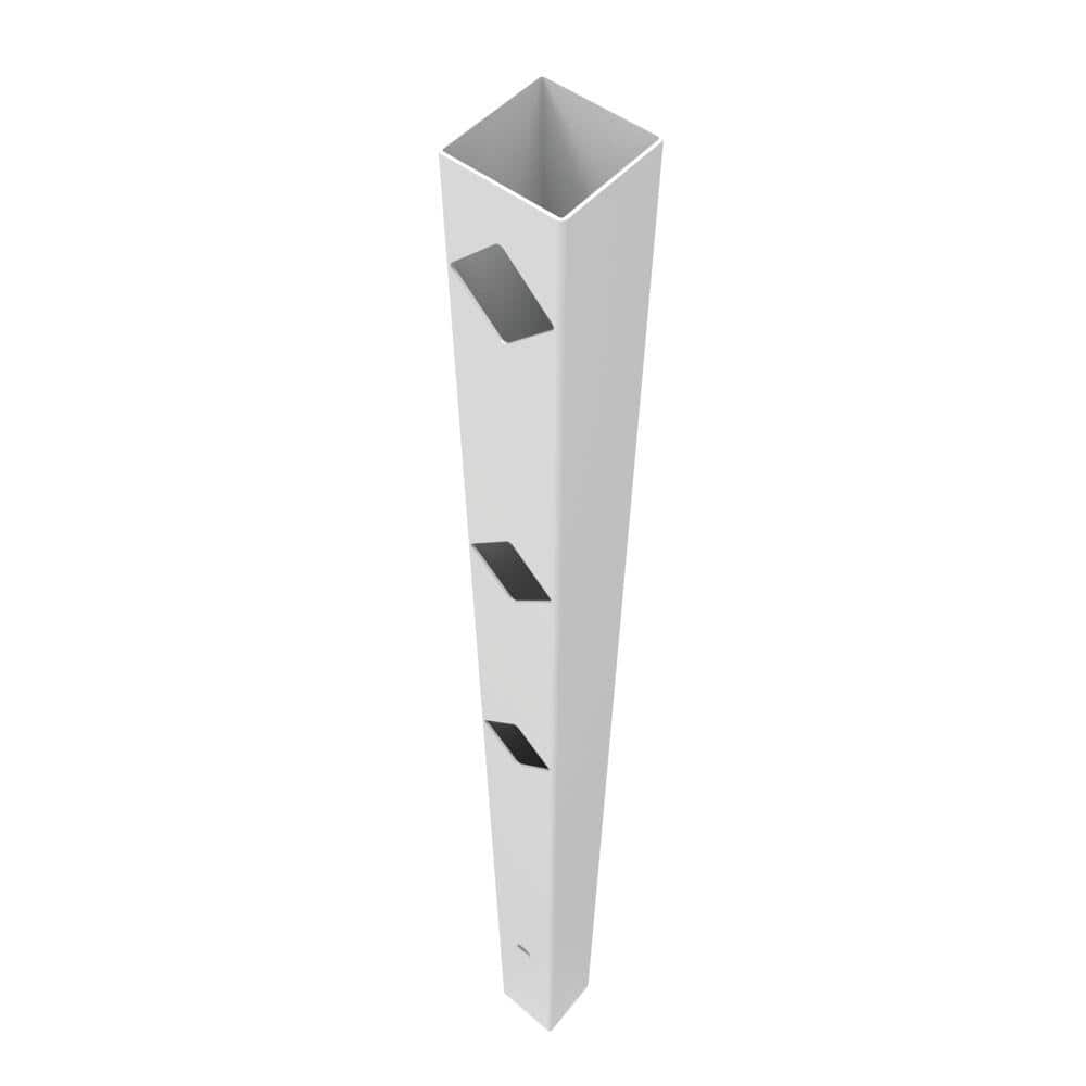 Barrette Outdoor Living 5 in. x 5 in. x 84 in. White Vinyl Fence End/Gate Post