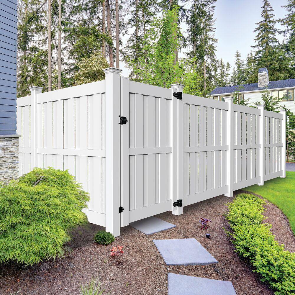 Barrette Outdoor Living 5 in. x 5 in. x 8.5 ft. White Vinyl Fence Corner Post