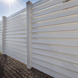 Barrette Outdoor Living Louvered 5 in. x 5 in. x 102 in. White Vinyl Fence Post