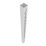 Barrette Outdoor Living Louvered 5 in. x 5 in. x 102 in. White Vinyl Fence Post