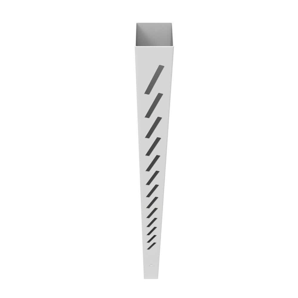 Barrette Outdoor Living Louvered 5 in. x 5 in. x 102 in. White Vinyl Fence Post