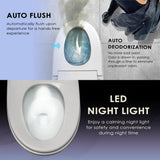 BENOLTI BN-6100S: Tankless Elongated Smart Bidet Toilet with Auto Flush & Heated Seat in White
