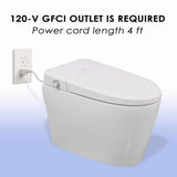 BENOLTI BN-6100S: Tankless Elongated Smart Bidet Toilet with Auto Flush & Heated Seat in White