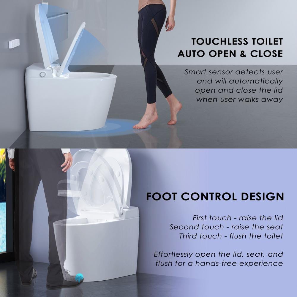 BENOLTI BN-6100SA Tankless Elongated Bidet Toilet with UV Cleaning & Heated Seat