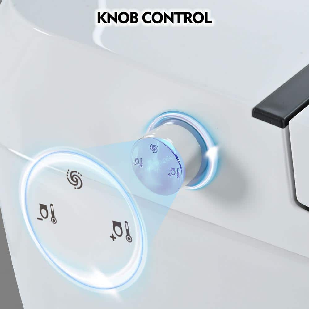 Unbranded Smart Round Toilet with Heated Seat & LED Light