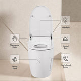 Unbranded Smart Round Toilet with Heated Seat & Foot Sensor Flush