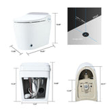 Unbranded Smart Round Toilet with Heated Seat & Foot Sensor Flush