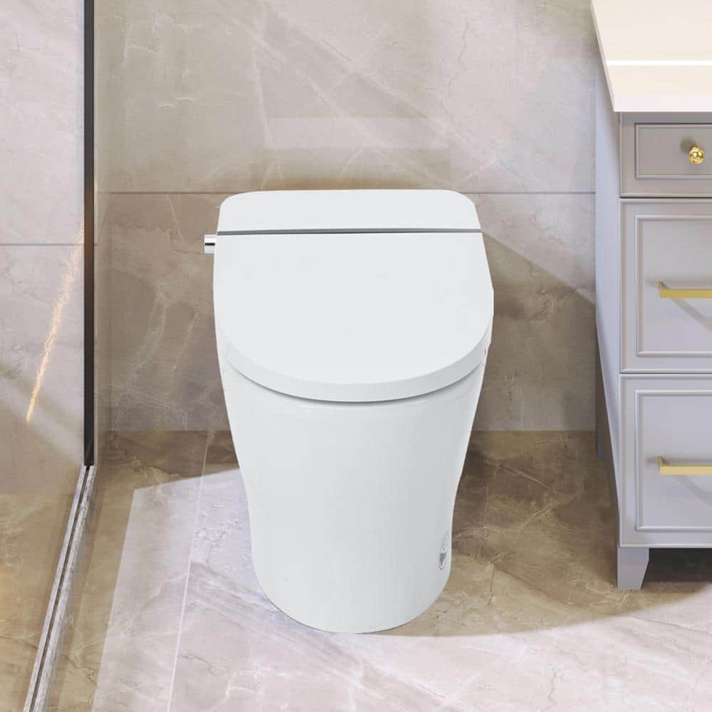 Unbranded Smart Round Toilet with Heated Seat & Foot Sensor Flush
