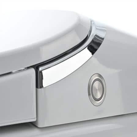 Smart Bidet Toilet with Heated Seat and Remote Control in White