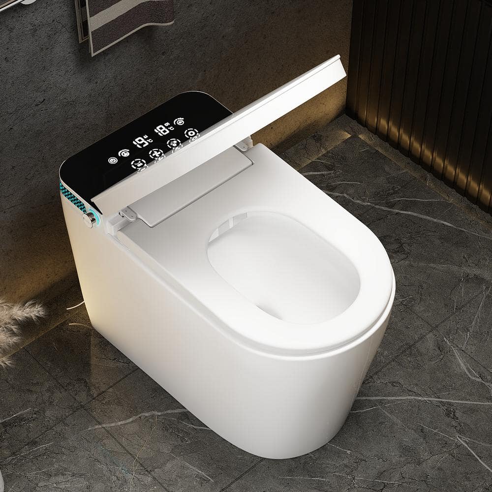 FUFU&GAGA Elongated Smart Bidet Toilet 1.28GPF with Massage Cleaning and Heated Seat