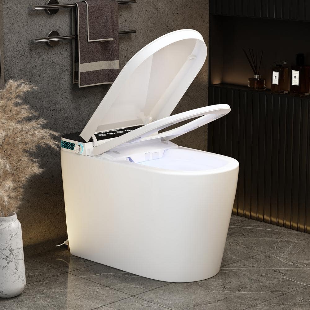 FUFU&GAGA Elongated Smart Bidet Toilet 1.28GPF with Massage Cleaning and Heated Seat