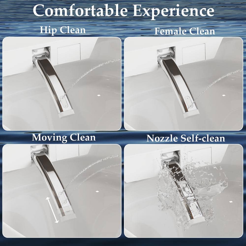 FUFU&GAGA Elongated Smart Bidet Toilet 1.28GPF with Massage Cleaning and Heated Seat