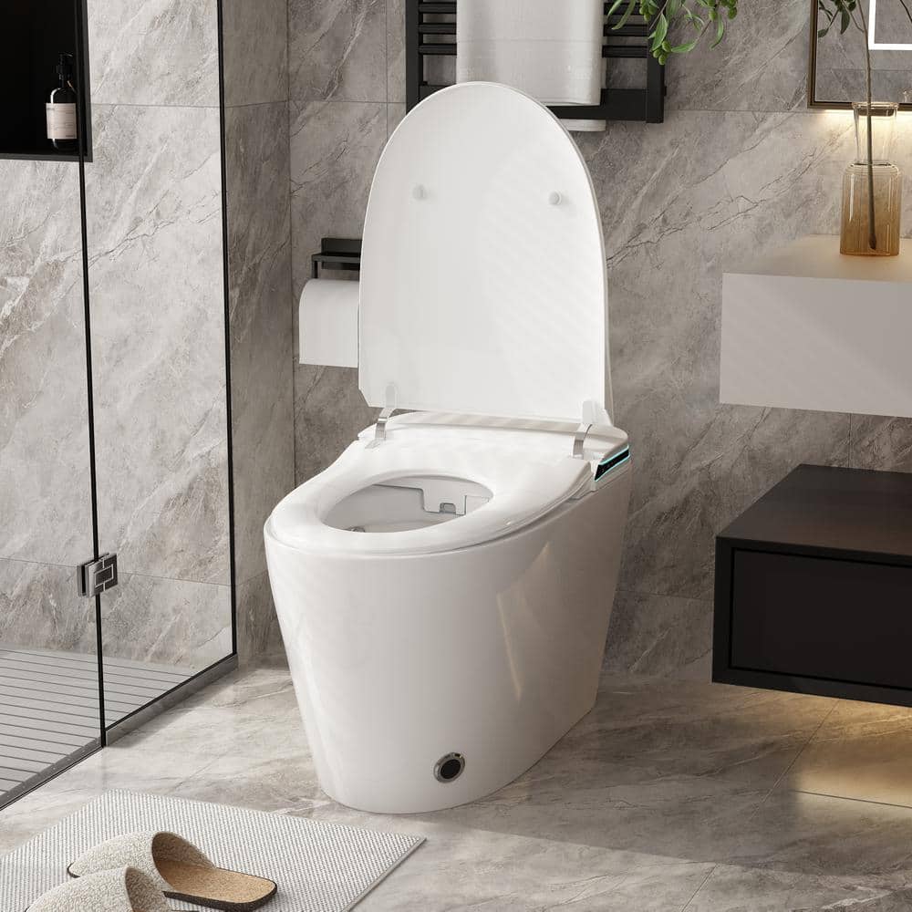 FUFU&GAGA Smart Bidet Toilet 1.28 GPF White with Auto Features & Heated Seat