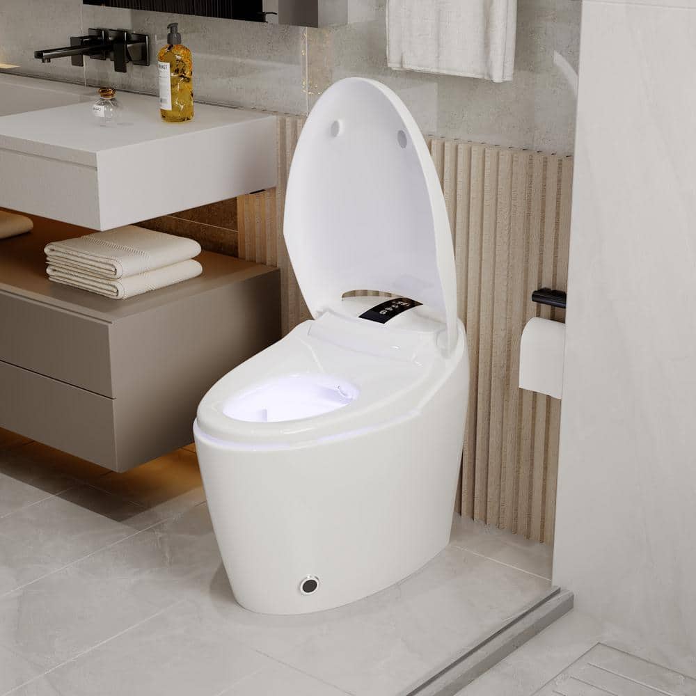 FUFU&GAGA Elongated Smart Bidet Toilet with Foot Sensing & Heated Features