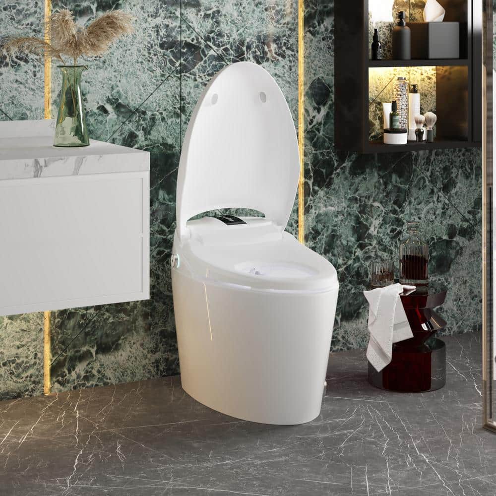 FUFU&GAGA Elongated Smart Bidet Toilet with Foot Sensing & Heated Features