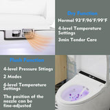 FUFU&GAGA Elongated Smart Bidet Toilet with Foot Sensing, Heated & Digital Display - 1.28 GPF