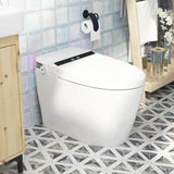 FUFU&GAGA Elongated Smart Bidet Toilet with Foot Sensing, Heated & Digital Display - 1.28 GPF