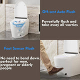 FUFU&GAGA Elongated Smart Bidet Toilet with Auto Open/Flush and Heated Seat
