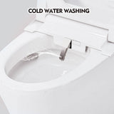 EPOWP 11.8 in. Dual Flush Elongated Smart Toilet with Foot Sensor & Knob Control