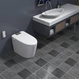 Unbranded Elongated Smart Toilet with Bidet, Adjustable Sprayer, and Auto Features - White