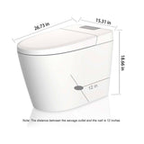 Unbranded Elongated Smart Toilet with Bidet, Adjustable Sprayer, and Auto Features - White