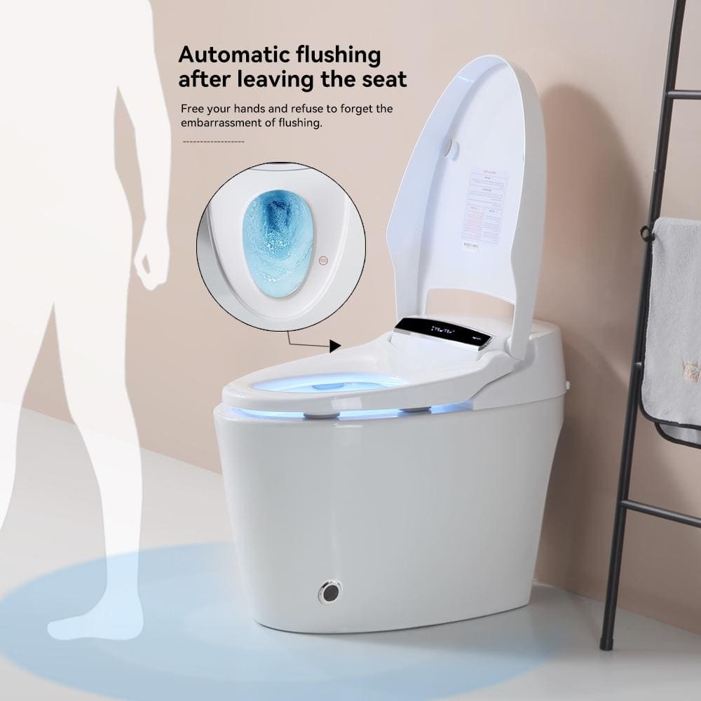 Unbranded Smart Bidet Toilet with Remote Control and Deodorizing Features - White