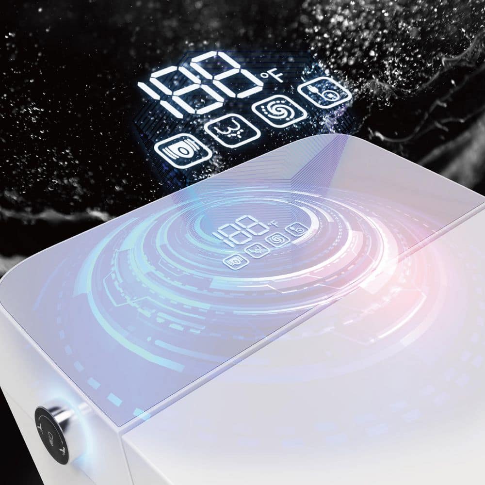 Intelligent Elongated Bidet Toilet with Foot Sensor and Heated Seat