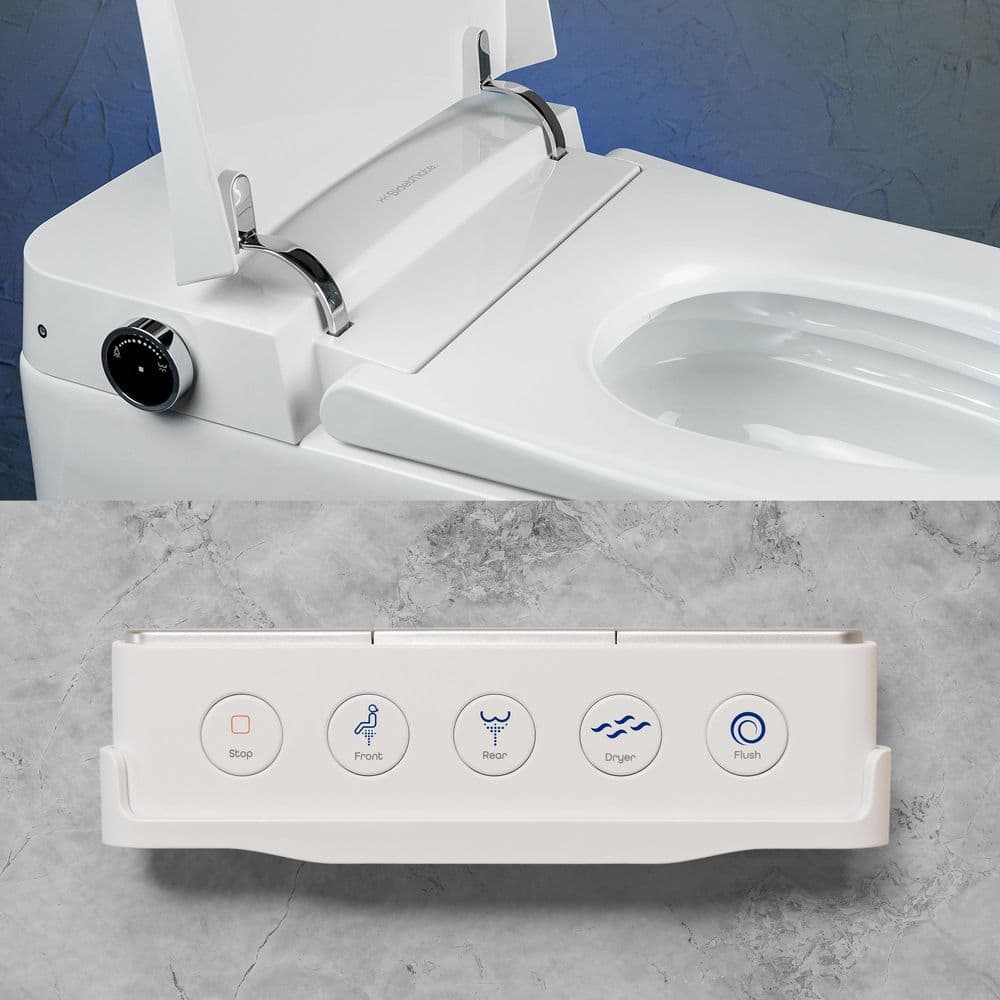 BIDETMATE 6000 Intelligent Elongated Bidet Toilet with Heated Water and Auto-Flush