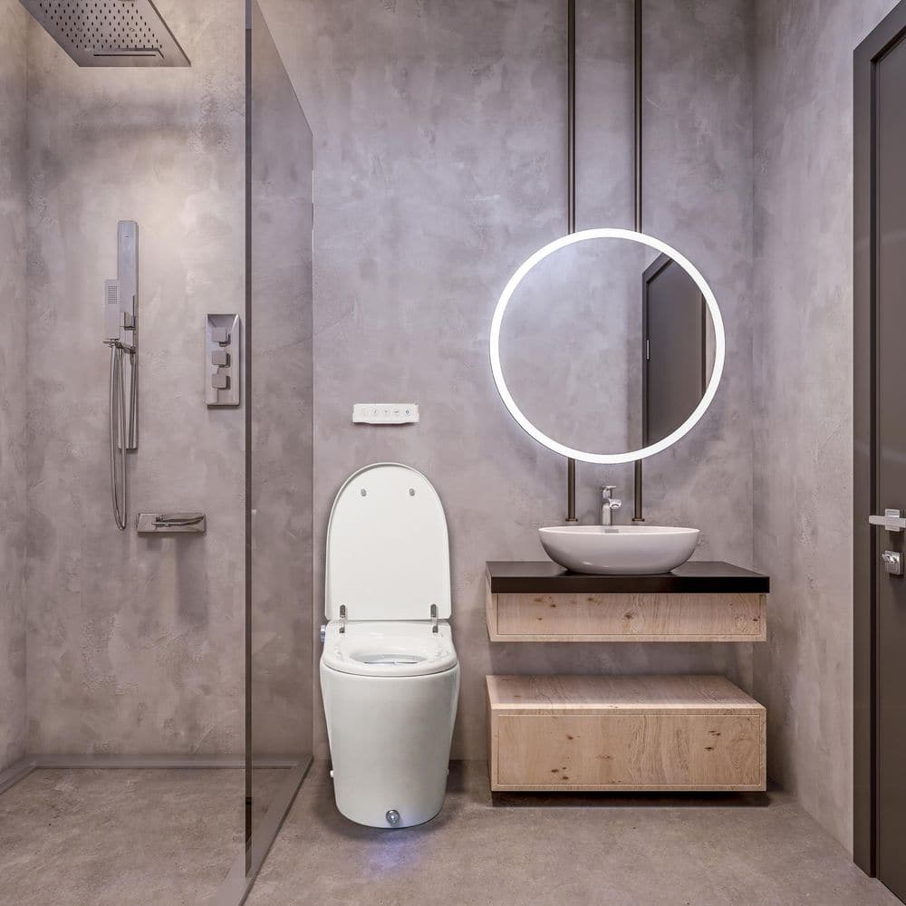BIDETMATE 6000 Intelligent Elongated Bidet Toilet with Heated Water and Auto-Flush