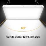 Bieuoram 2 ft. 100-Watt Integrated LED White High Bay Light 5000K Industrial Workshop Linear Hanging Light (1-Pack)