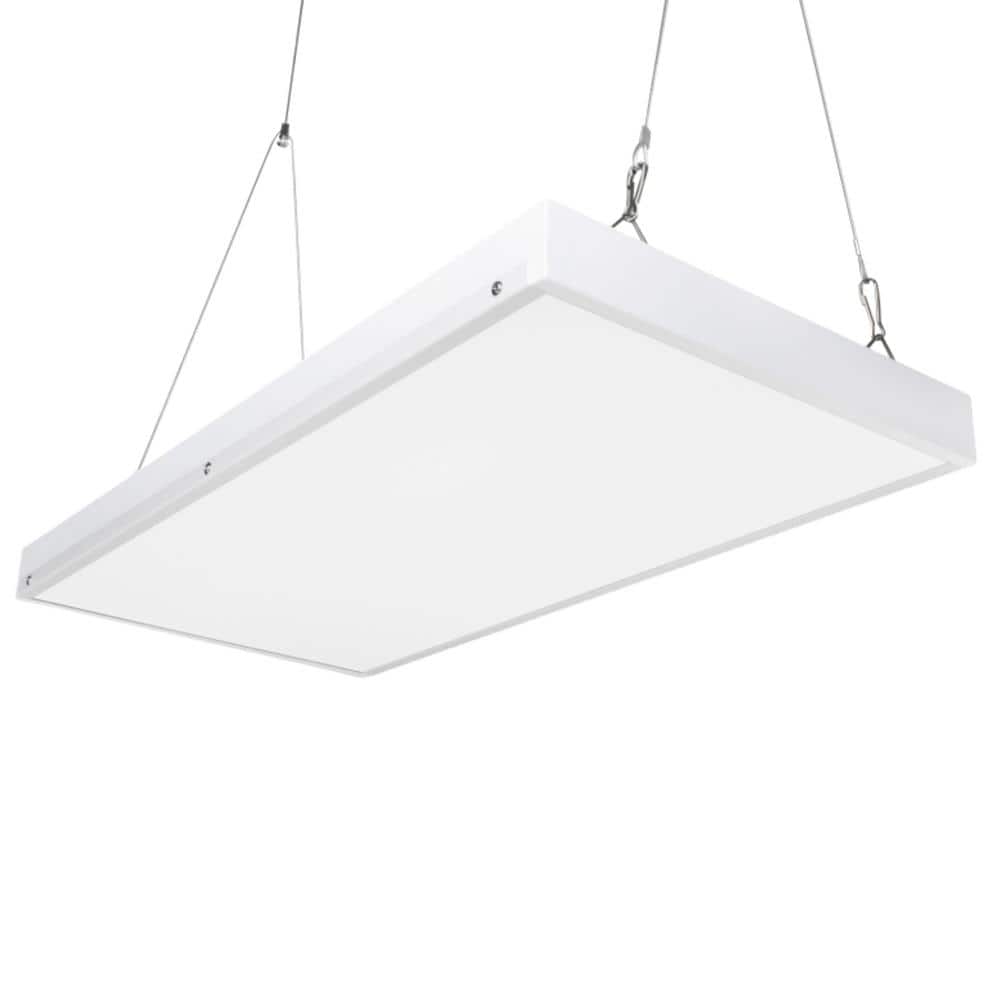 Bieuoram 2 ft. 100-Watt Integrated LED White High Bay Light 5000K Industrial Workshop Linear Hanging Light (1-Pack)