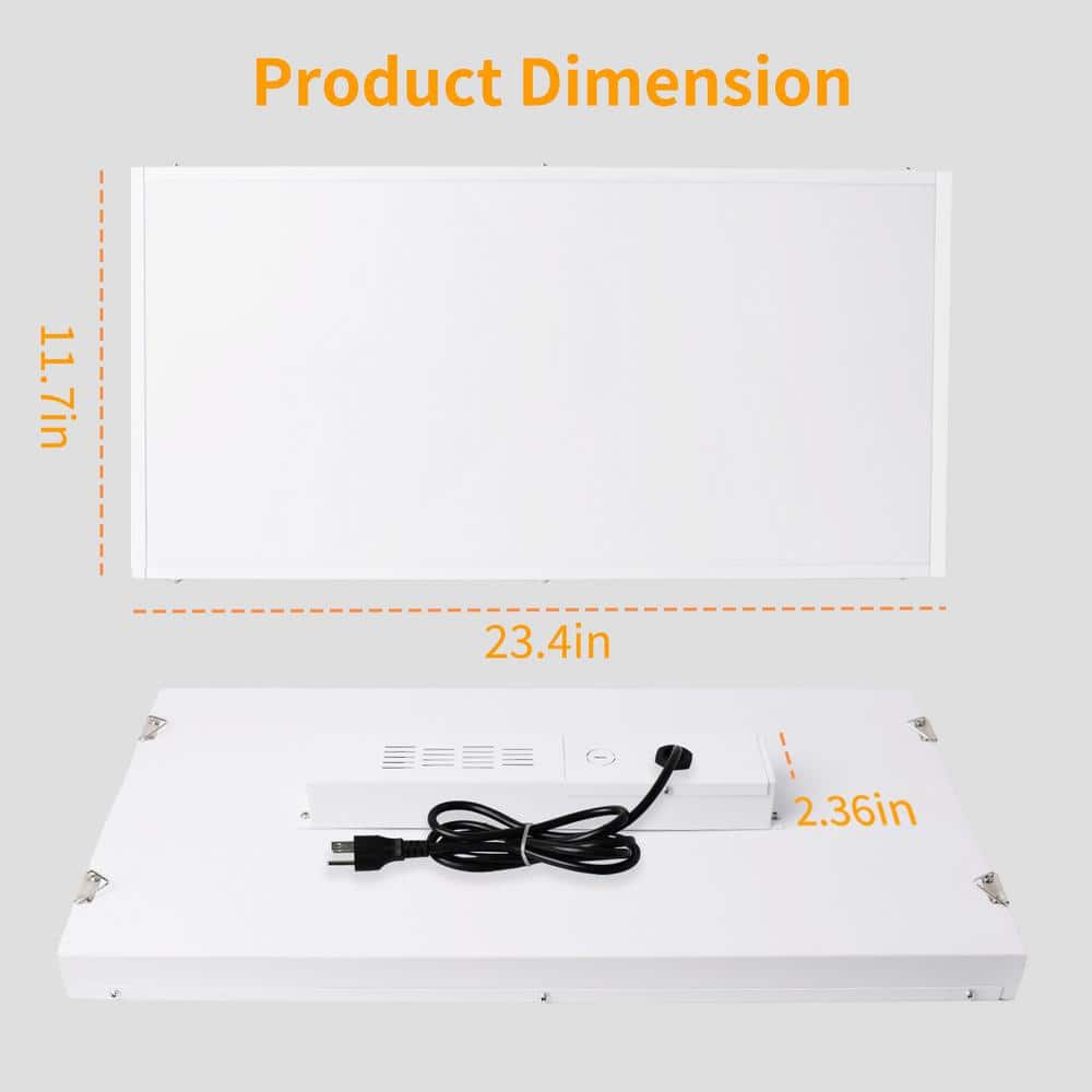 Bieuoram 2 ft. 100-Watt Integrated LED White LED Linear High Bay Light 16000 Lumens 5000K Daylight for Shop, Warehouse (1-Pack）