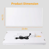 Bieuoram 2 ft. 100-Watt Integrated LED White LED Linear High Bay Light 16000 Lumens 5000K Daylight for Shop, Warehouse (1-Pack）