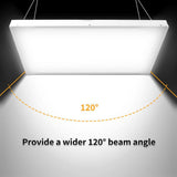 Bieuoram 2 ft. 100-Watt Integrated LED White High Bay Light 5000K Industrial Workshop Linear Hanging Light（4-Pack）