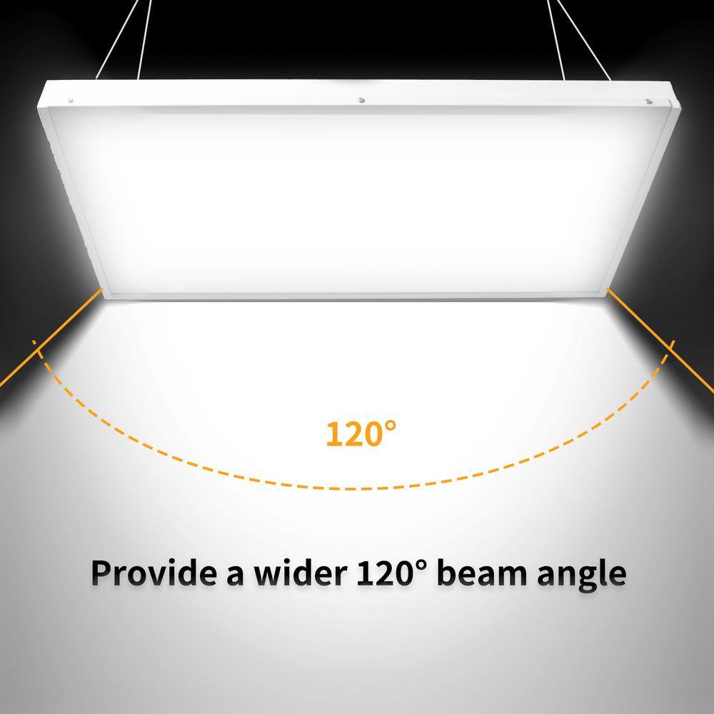 Bieuoram 2ft. 100-Watt Integrated LED White LED Linear High Bay Light 16000 Lumens 5000K Daylight for Shop, Warehouse（4-Pack）