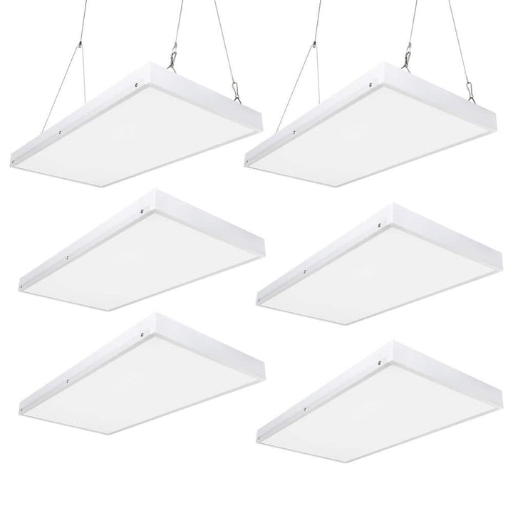 Bieuoram 2ft. 100-Watt Integrated LED White LED Linear High Bay Light 16000 Lumens 5000K Daylight for Shop, Warehouse (6-Pack）