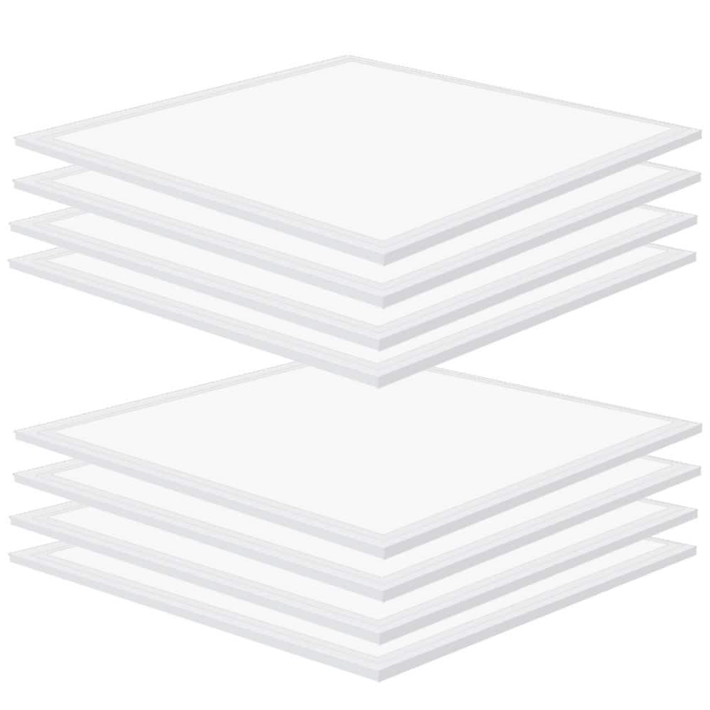 Bieuoram 2 ft. x 2 ft. 5800 Lumens Integrated LED Flat Panel Light, 5000K Daylight Dimmable Commercial Light for Office (10-Pack)