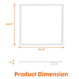 Bieuoram 2 ft. x 2 ft. 5800 Lumens Integrated LED Flat Panel Light, 5000K Daylight Dimmable Commercial Light for Office (10-Pack)