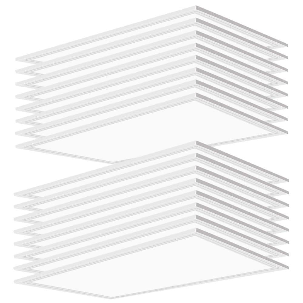 Bieuoram 2 ft. x 4 ft. 7800-Lumens Integrated LED Panel Light, 5000K White Color (16-Pack)
