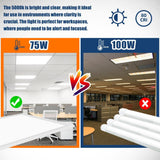 Bieuoram 2 ft. x 4 ft. 7800 Lumens Integrated LED Panel Light, 5000K White Color (20 Pack)