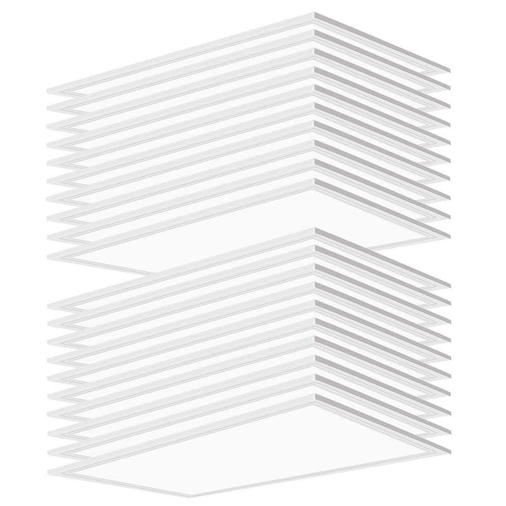 Bieuoram 2 ft. x 4 ft. 7800 Lumens Integrated LED Panel Light, 5000K White Color (20-Pack)