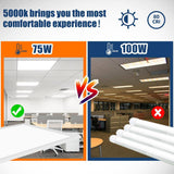 Bieuoram 2 ft. x 4 ft. 7800 Lumens Integrated LED Panel Light, 5000K White Color (20-Pack)