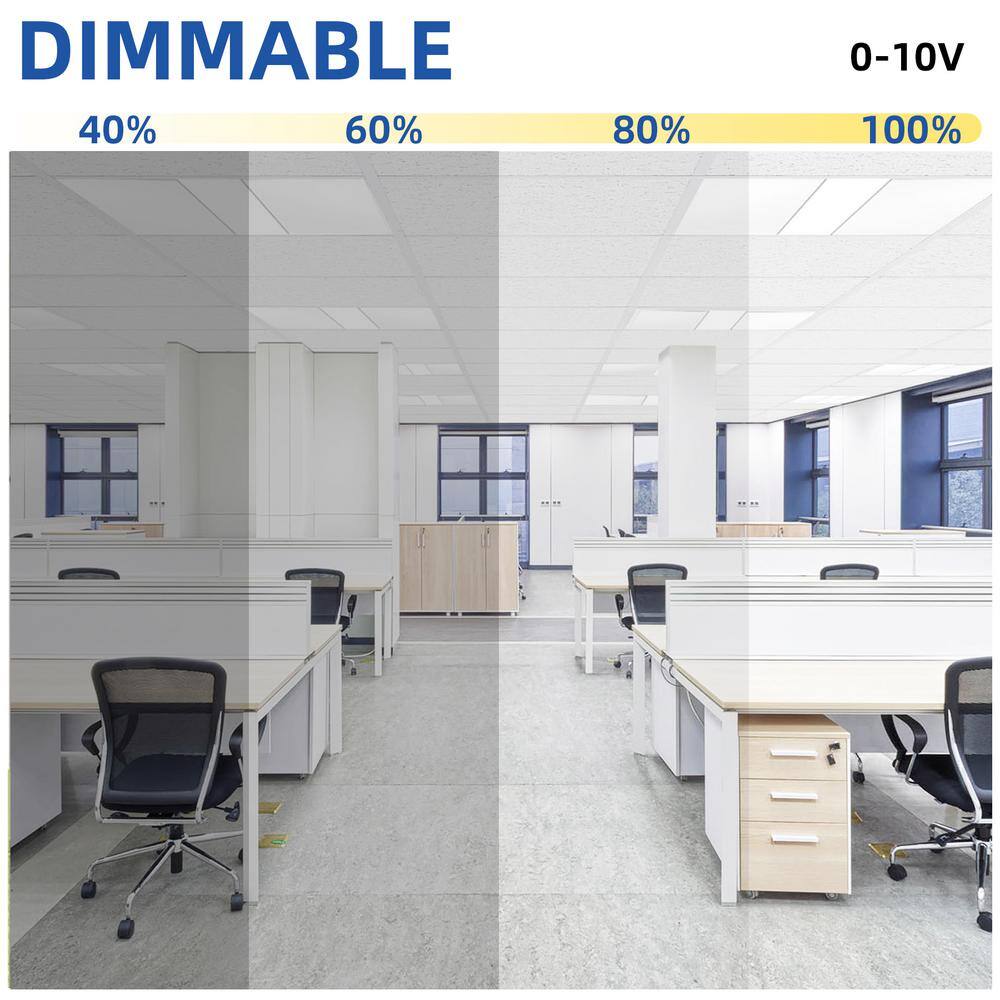 Bieuoram 2 ft. x 4 ft. 7800-Lumens Integrated LED Panel Light, 5000K White Color (8-Pack)