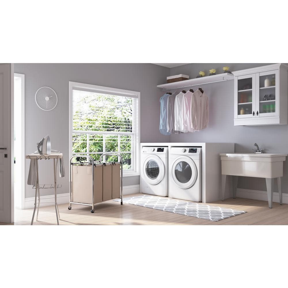 BigTub Utilatub Combo 40 in. x 24 in. Utility Tub with Swivel Faucet - White
