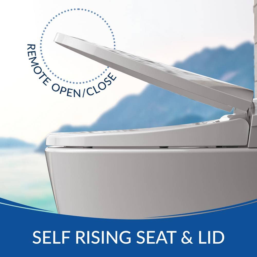 BIO BIDET Discovery DLX Elongated Smart Toilet Bidet System with Heated Seat & Air Dryer