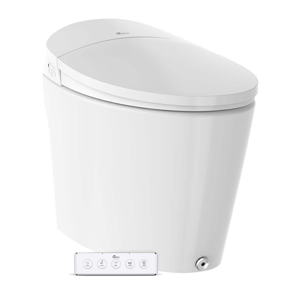 BIO BIDET Discovery DLX Elongated Smart Toilet Bidet System with Heated Seat & Air Dryer