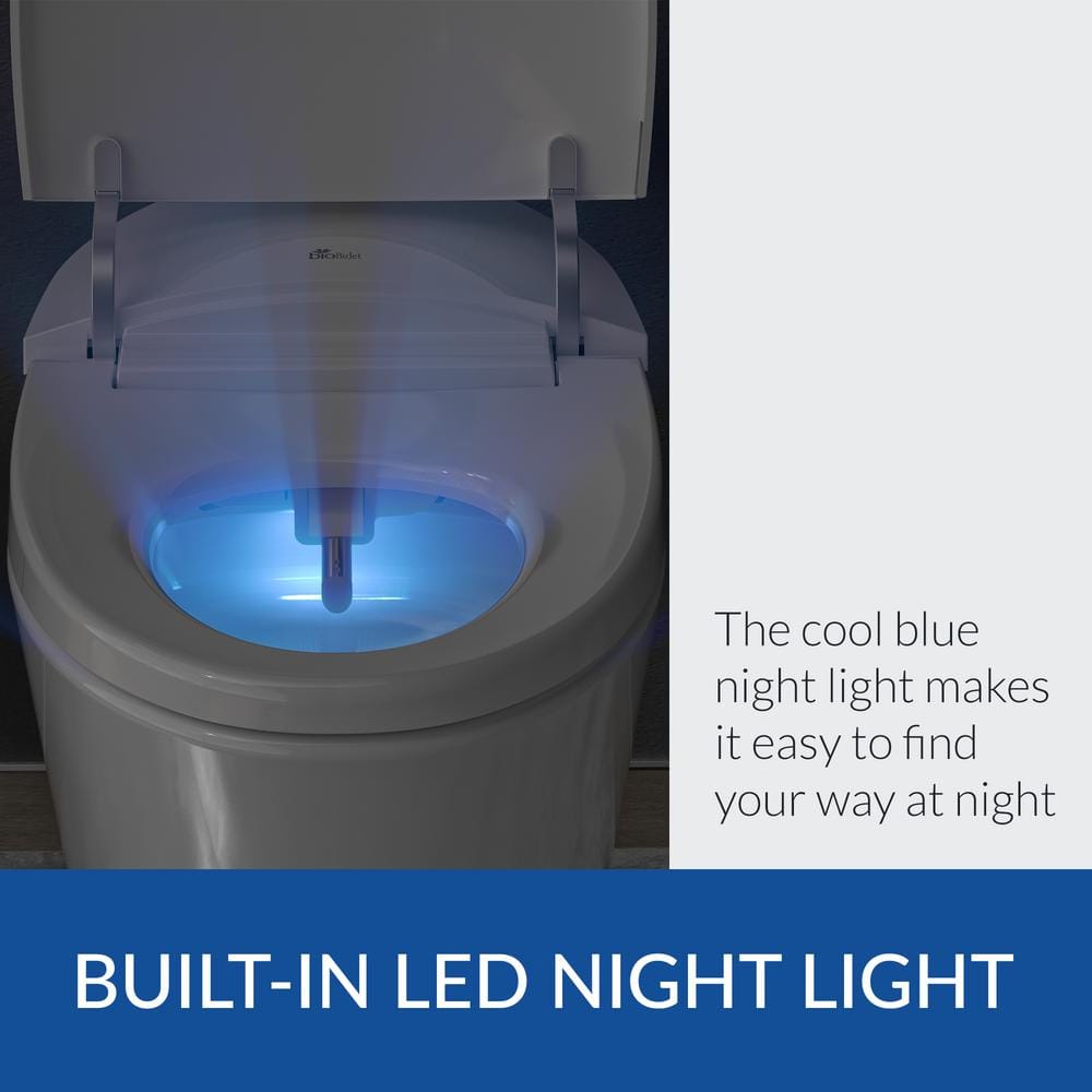 BIO BIDET Discovery DLX Elongated Smart Toilet Bidet System with Heated Seat & Air Dryer