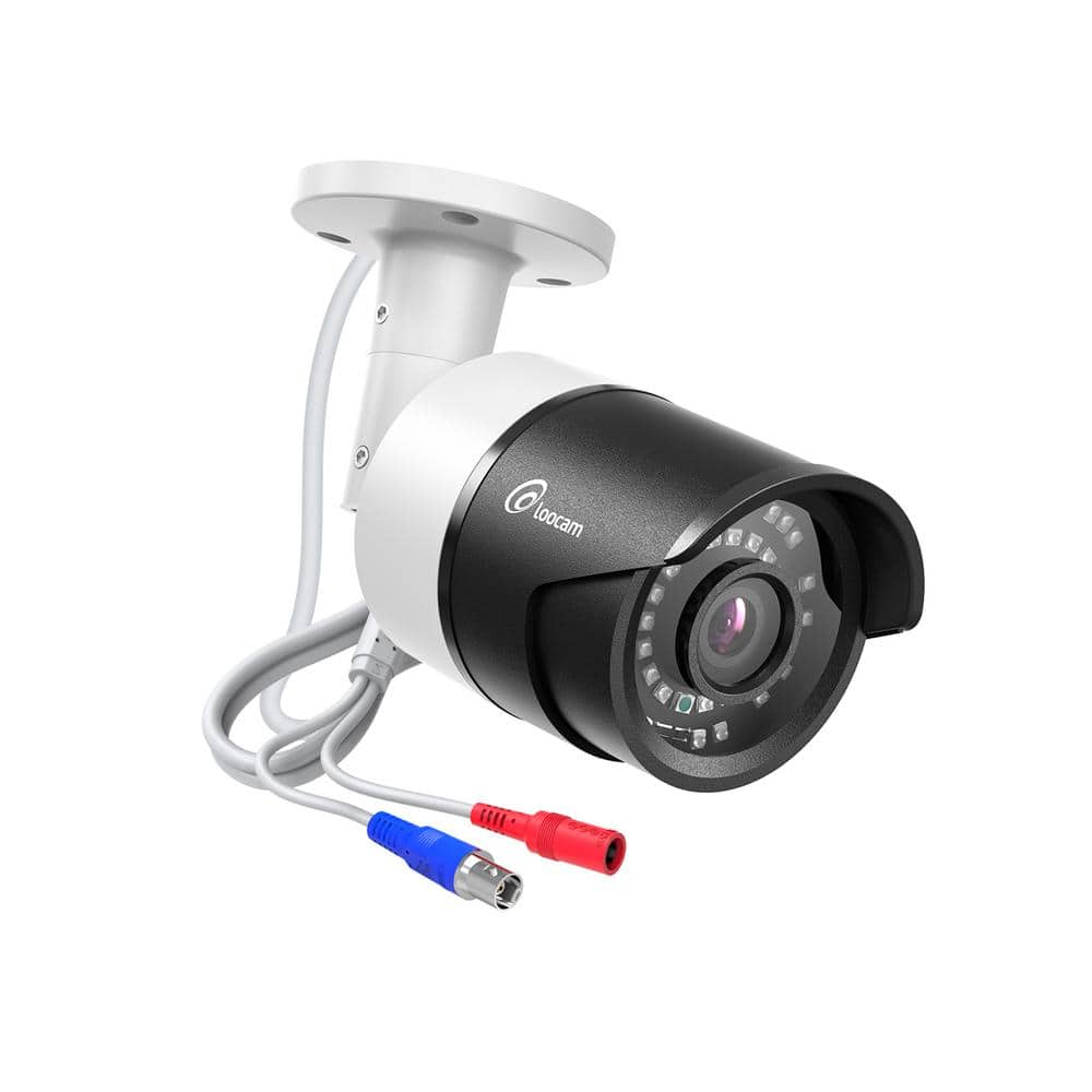 LOOCAM 1080p Wired TVI Outdoor Hardwired Bullet Security Camera Compatible for TVI/Hybrid DVR